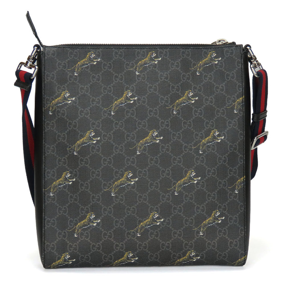 Gucci Shoulder Bag 474137 GG Supreme Canvas black mens