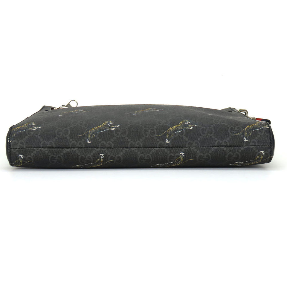 Gucci Shoulder Bag 474137 GG Supreme Canvas black mens