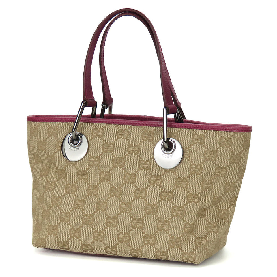 Gucci Handbag 120844 GG canvas, leather beige Women