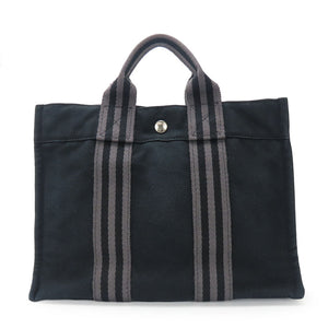 Hermes Handbag canvas black Fool ToePM unisex(Unisex)