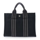 Hermes Handbag canvas black Fool ToePM unisex(Unisex)