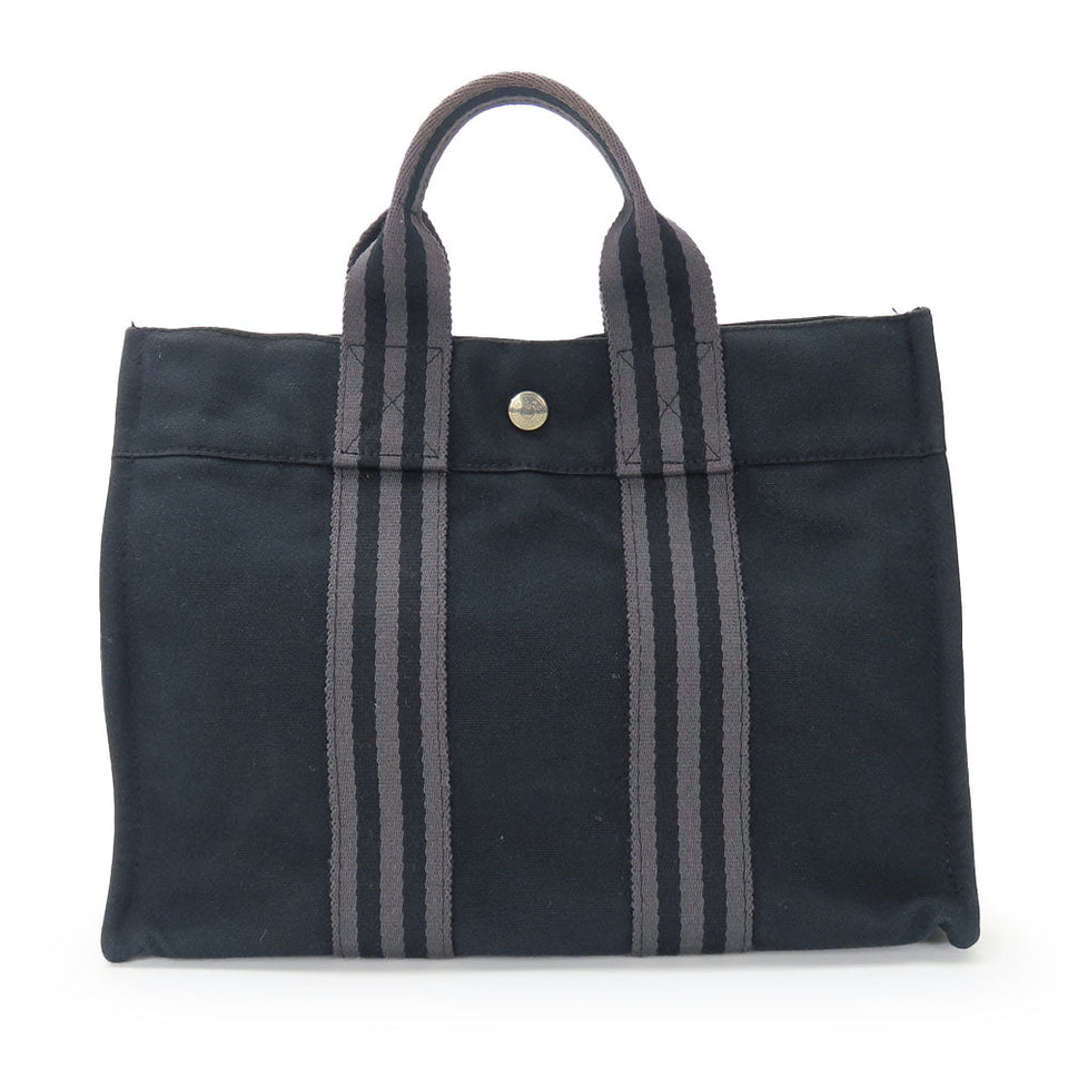 Hermes Handbag canvas black Fool ToePM Women