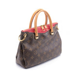 Louis Vuitton Pallas BB Monogram Serie Handbag PVC Leather Brown
