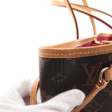 Louis Vuitton Neverfull PM Monogram Pivoine Tote Bag Leather Brown