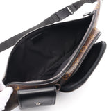 Louis Vuitton Christopher Bum Bag Monogram Macassar Leather Brown Black