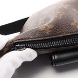 Louis Vuitton Christopher Bum Bag Monogram Macassar Leather Brown Black