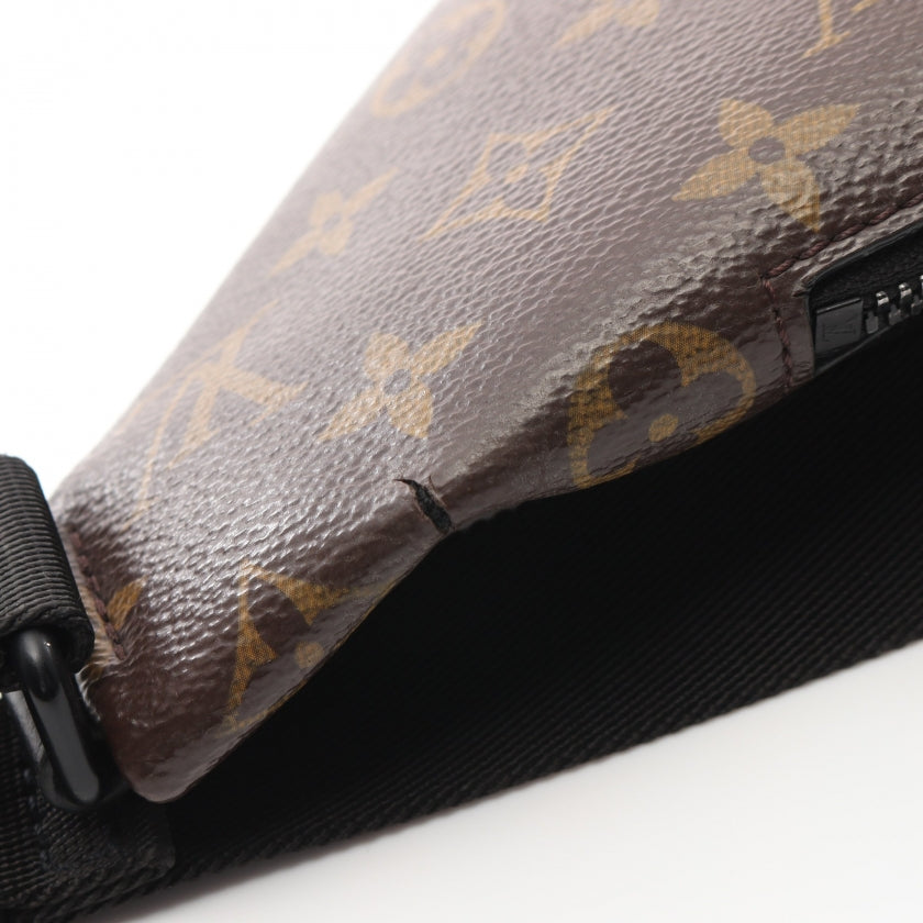 Louis Vuitton Christopher Bum Bag Monogram Macassar Leather Brown Black