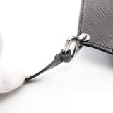 Louis Vuitton Pochette Demi Lune Epi Noir Handbag Leather
