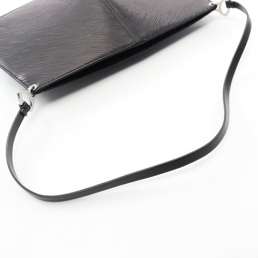 Louis Vuitton Pochette Demi Lune Epi Noir Handbag Leather