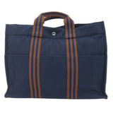 Hermes Tote Bag Cotton canvas Navy Fool ToeMM