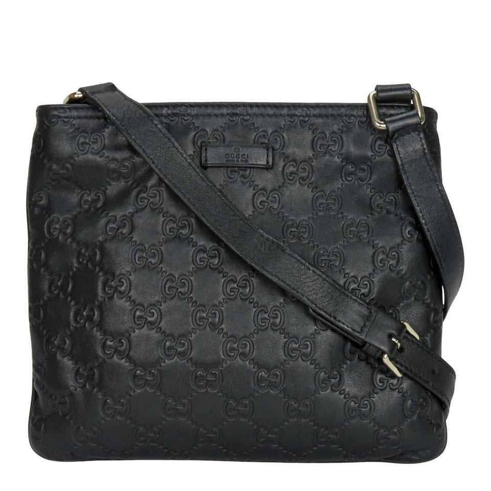 Gucci Shoulder Bag 201538 Sima leather black Women