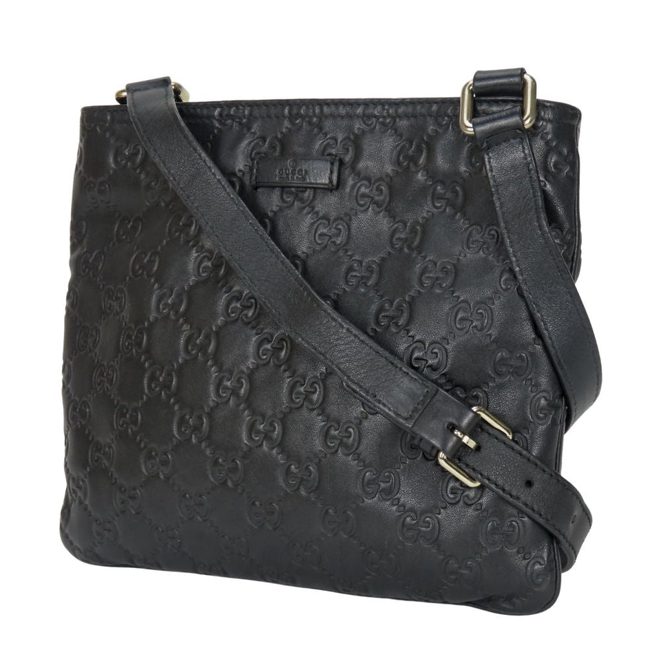 Gucci Shoulder Bag 201538 Sima leather black Women