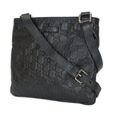 Gucci Shoulder Bag 201538 Sima leather black Women