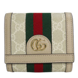 Gucci Bifold Wallet 598662 GG Supreme canvas, leather Greige type Offidia GG Women
