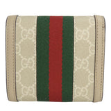Gucci Bifold Wallet 598662 GG Supreme canvas, leather Greige type Offidia GG Women