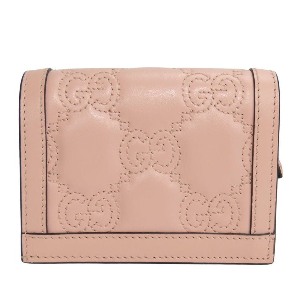Gucci Bifold Wallet 723786 leather pink Women