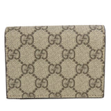 Gucci Bifold Wallet 658610 GG Supreme canvas, leather Two-tone color (beige) GG Marmont Women