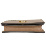 Gucci Bifold Wallet 658610 GG Supreme canvas, leather Two-tone color (beige) GG Marmont Women