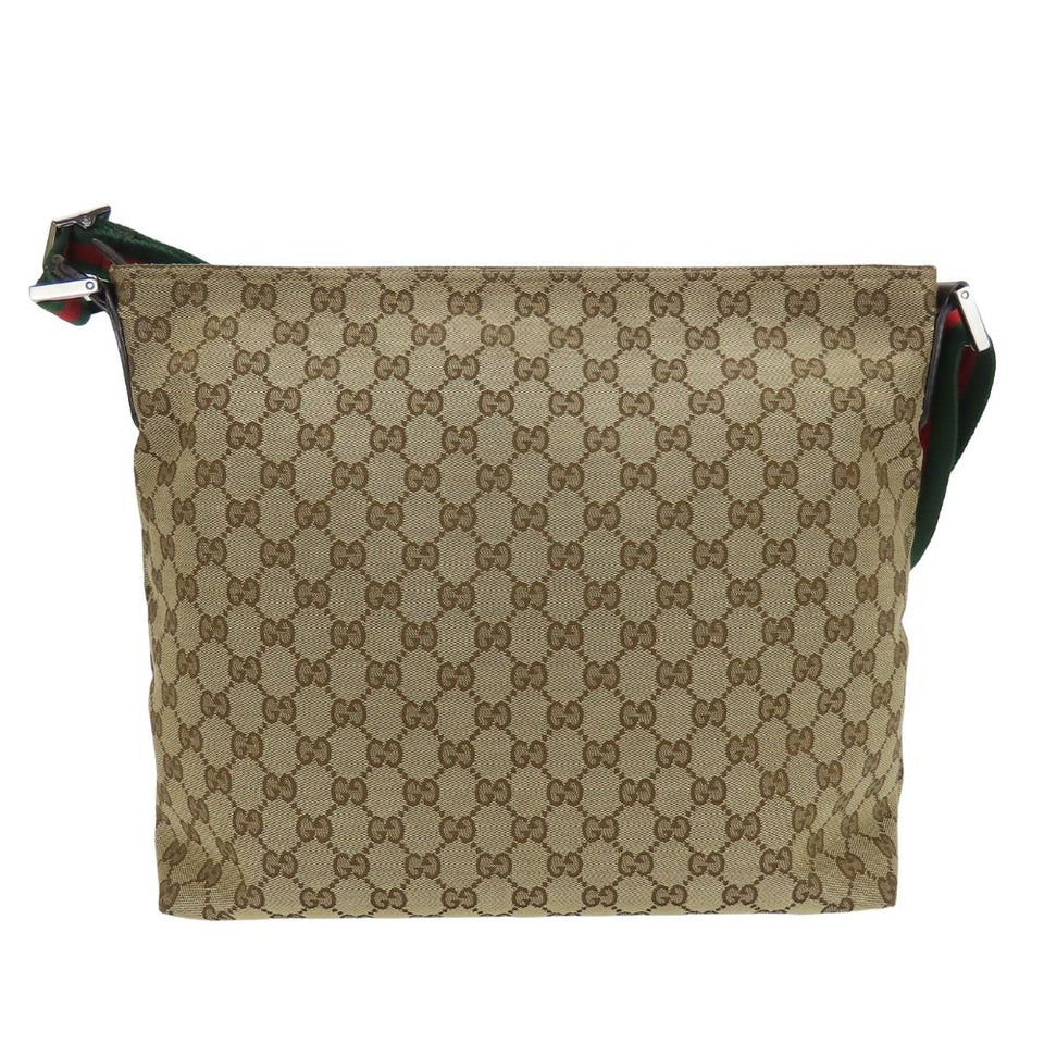 Gucci Shoulder Bag 189751 GG canvas beige schlie line Women