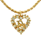 Christian Dior Logo Heart Necklace