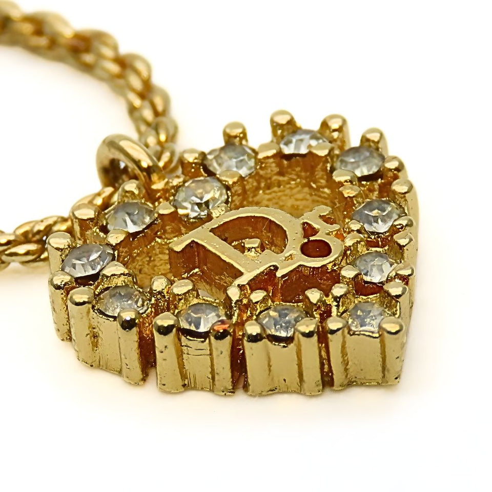 Christian Dior Logo Heart Necklace