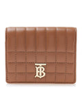 Luxury Burberry Quilted Leather Small Lola Half Wallet Brown