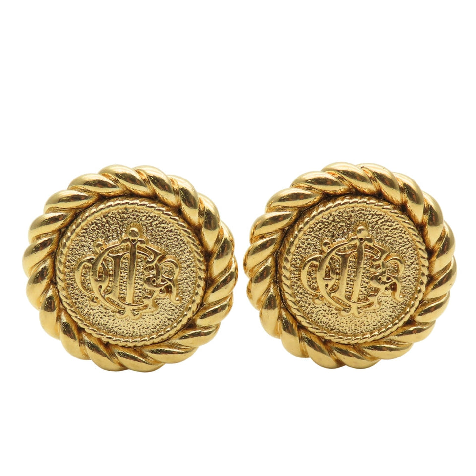 Christian Dior Logo Earrings