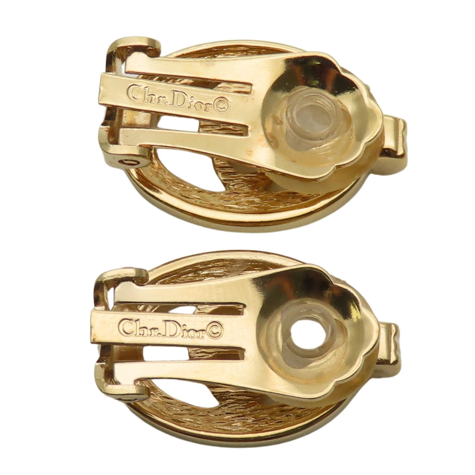 Christian Dior CD Logo Earrings