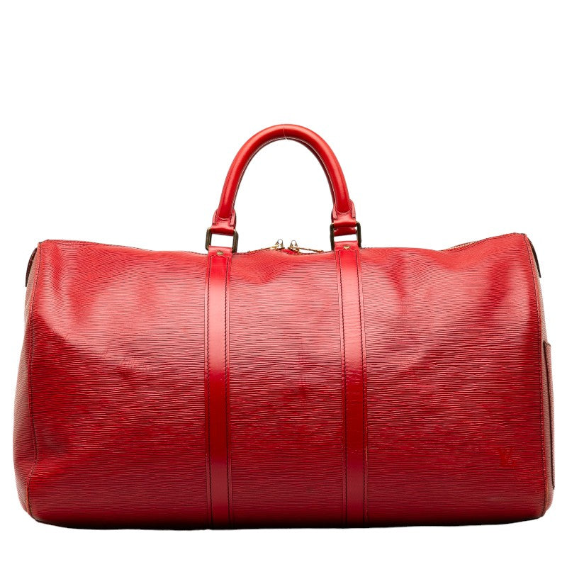 Louis Vuitton Epi Keepall 50 Boston Bag Castilian Red