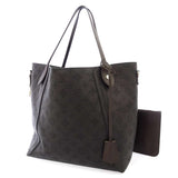 Louis Vuitton Mahina Leather Hina MM Shoulder Bag Black