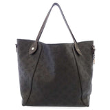 Louis Vuitton Mahina Leather Hina MM Shoulder Bag Black