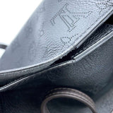 Louis Vuitton Mahina Leather Hina MM Shoulder Bag Black