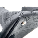 Louis Vuitton Mahina Leather Hina MM Shoulder Bag Black