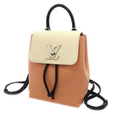 Louis Vuitton Lock Me Mini Leather Silver Hardware Backpack