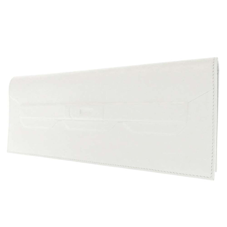 Hermes Birkin Shadow Clutch Bag New White Swift Leather