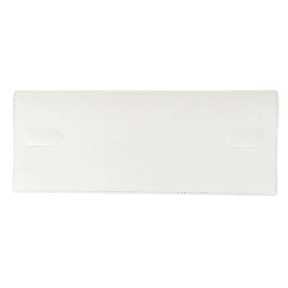 Hermes Birkin Shadow Clutch Bag New White Swift Leather