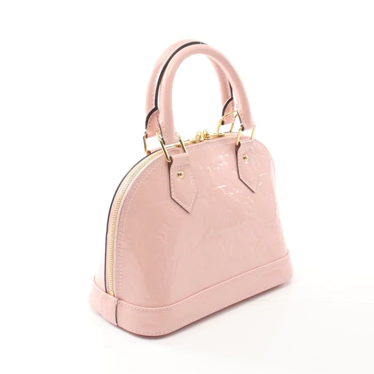 Louis Vuitton Light Pink Vernis Monogram Alma BB Handbag