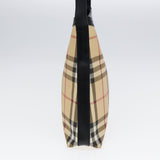Luxury Burberry Nova Check Shoulder Bag PVC Beige Auth 88400