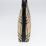 Luxury Burberry Nova Check Shoulder Bag PVC Beige Auth 88400