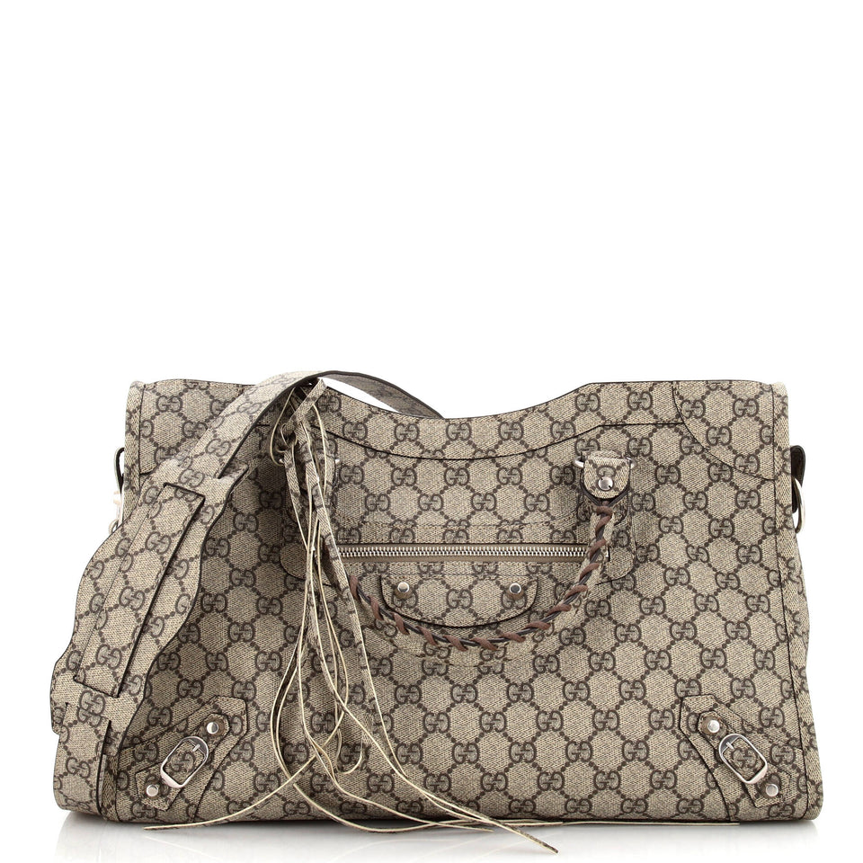 Gucci x Luxury Balenciaga Trending 2025 The Hacker Project Neo Classic City Bag GG Coated Canvas Medium