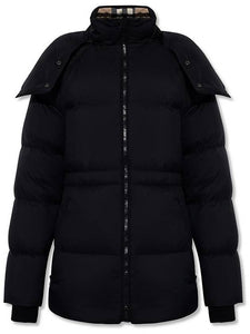Luxury Burberry Detachable Hooded Nylon Padding Black