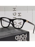 Luxury Burberry Eyewear Demo Square Eyeglasses Black