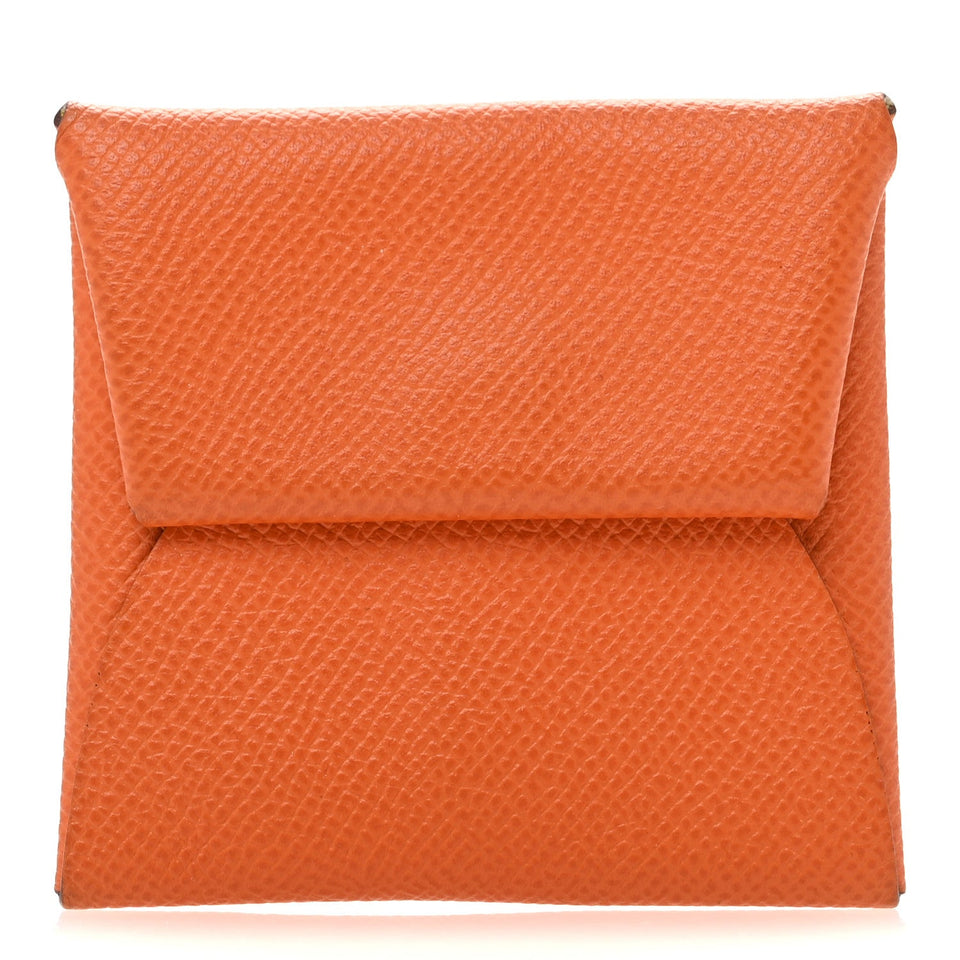 Hermes Epsom Bastia Verso Coin Purse Orange Lime