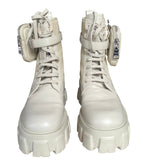 Prada Beige Monolith Re-Nylon Ankle Boots - 37