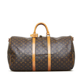 Louis Vuitton Monogram Keepall Bandouliere 55 Travel Bag