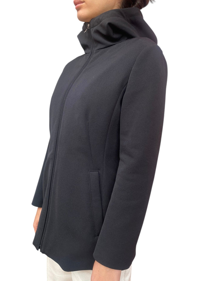 Prada Black Hooded Zip Jacket - 42 / US 6