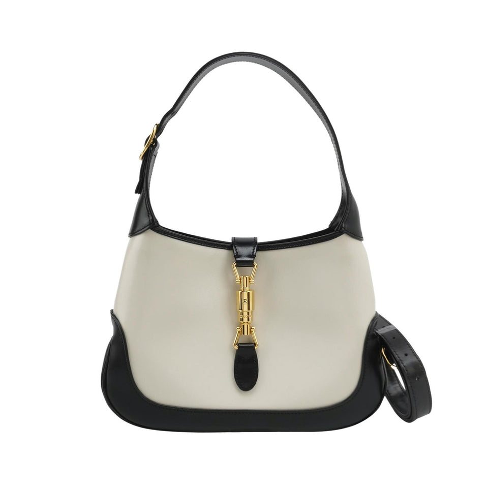 Gucci Jackie 1961 Small Black and White Leather Bag
