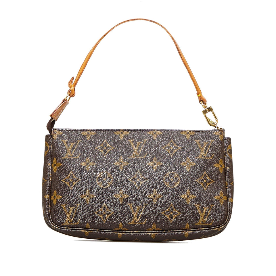 Louis Vuitton Monogram Pochette Accessoires Brown Clutch