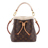 Louis Vuitton Monogram Neonoe Shearling BB Bucket Bag