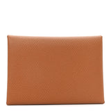 Hermes Epsom Calvi Duo Card Case Gold